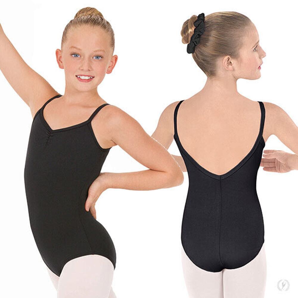 Dance Leotard Small Child Black Eurotard 10527 Camisole Cotton